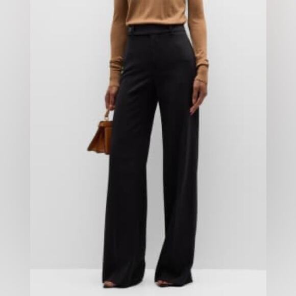 CHLOE Wool Wide Leg Black Pants Trousers - Size 38 - Picture 1 of 13